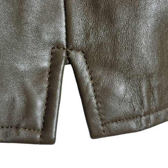 VTG Leather Pencil Skirt - Picture 5 of 10